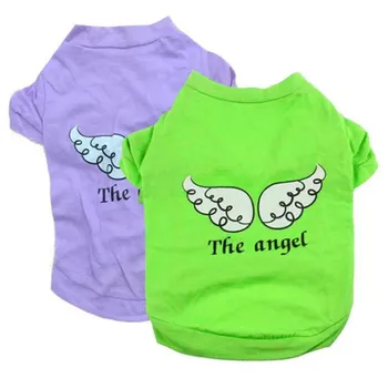 

XS/S/M/L New Fashion Dog Pet Spring Summer The Angel Vest Sleeveless T-Shirts Cotton Clothes #01