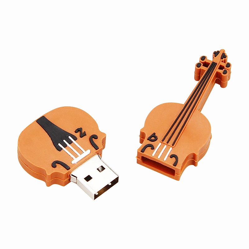 New cartoon musical instrument guitar usb flash drive 4GB 8GB 16GB 32GB 64GB pen drive pendrive violin flash memory stick gift (2)