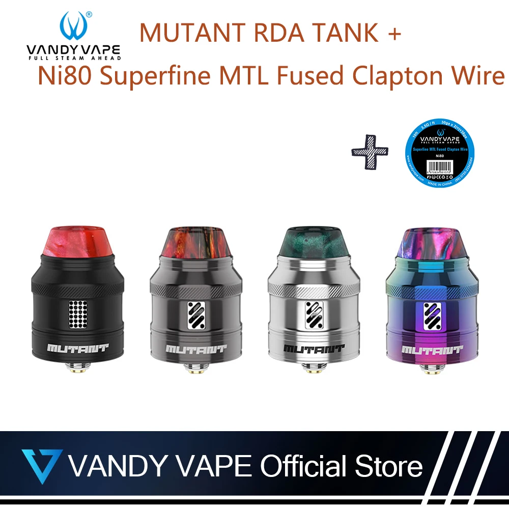 Предварительный заказ оригинальный vandy VAPE мутант RDA танк 1 2 мл емкость 0 39 ом