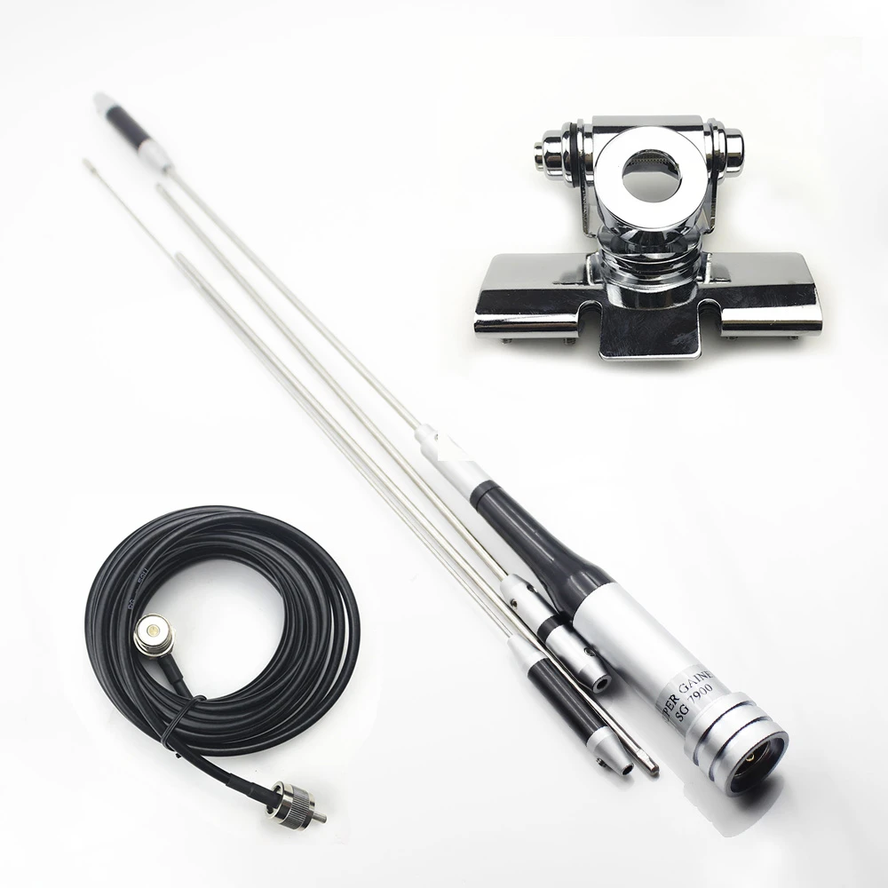Antena de diamante Radio de coche SG7900, soporte de antena + CABLE de 5 metros, SG móvil banda dual U/V, 144/430Mhz, dBi|diamond sg-7900|antenna mountmobile antenna - AliExpress