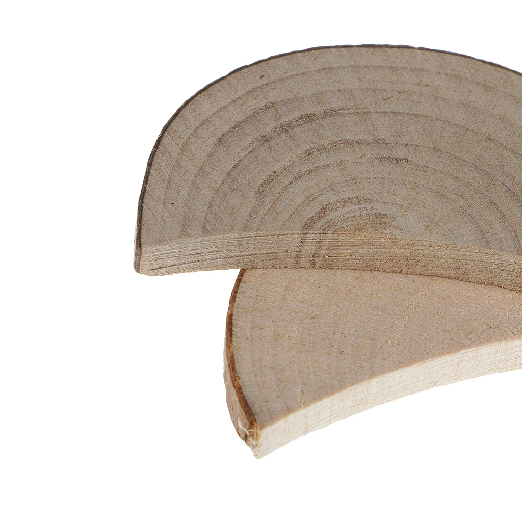 Assorted Sizes Rustic Wood Log Slices Discs Cutout Circle Semicircle Wood Disks Crafts Paint Decor For Wedding DIY Decorations