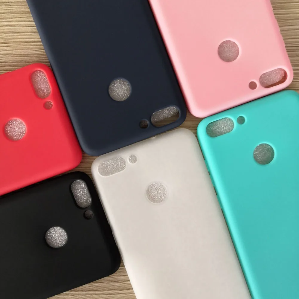 Чехол для Huawei P smart 5 65 дюйма матовый однотонный Силиконовый ТПУ чехол карамельных