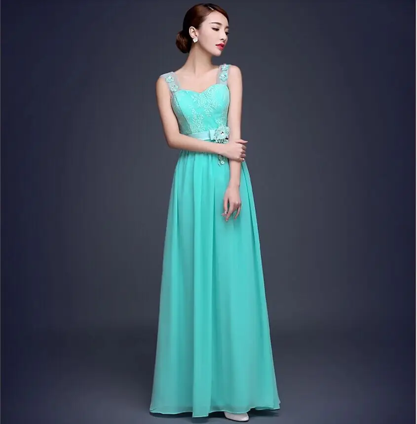 Vestido De Festa Turquoise Bridesmaid Dress Chiffon Two Tone Vestido De Festa Turquoise Bridesmaid Dress Chiffon Two Tone Blue Dresses Prom Gown Vestidos Novia In From