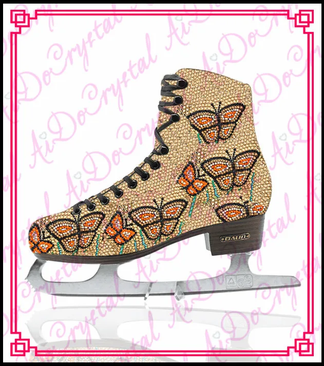 Aidocrystal hot sale butterfly hubos crystal covered ice skating Aidocrystal hot sale butterfly hubos crystal covered ice skating