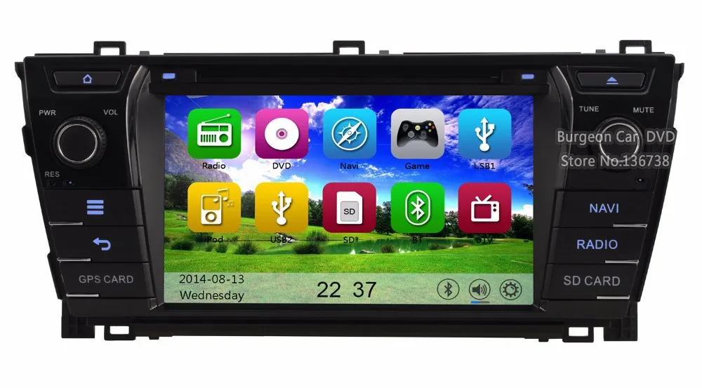 Perfect HD Touch Screen Car DVD Player for Toyota Corolla 2013 2014 2015  Bluetooth iPhone5 1080P USB Radio Stereo GPS Navigation System 26