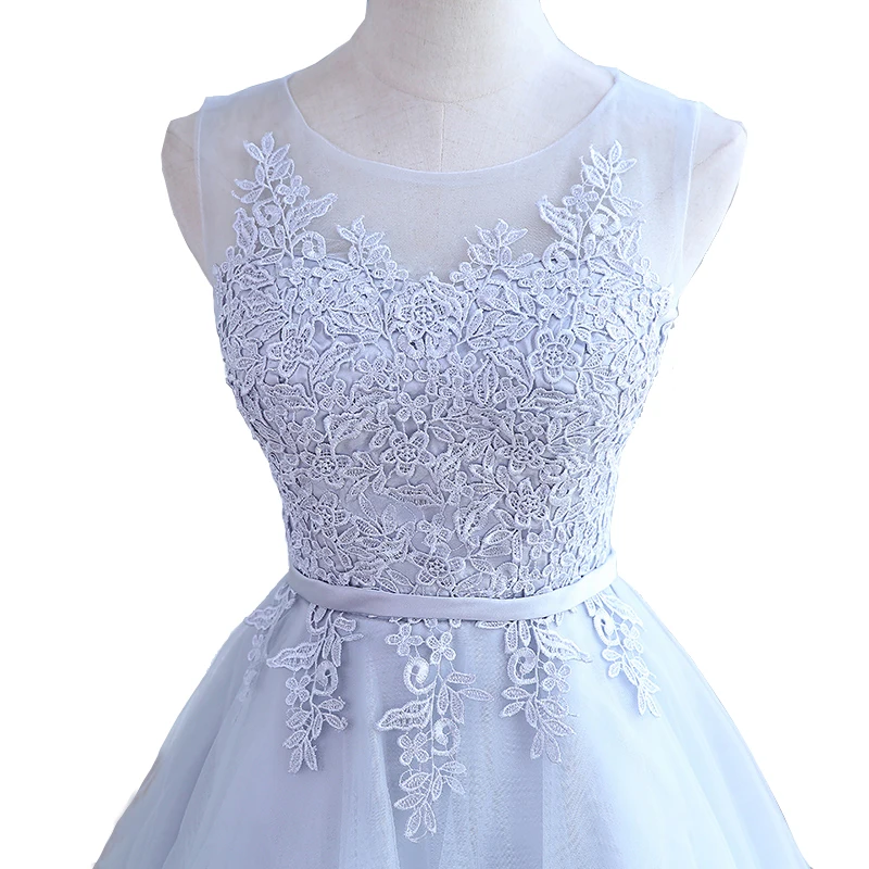 Cocktail dresses Vestidos de Fiesta Embroidery Scoop Short Pink
