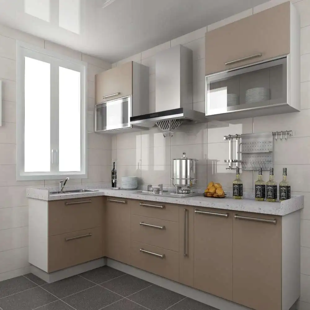 Customize Melamine Kitchen Color Combination On Simple Design