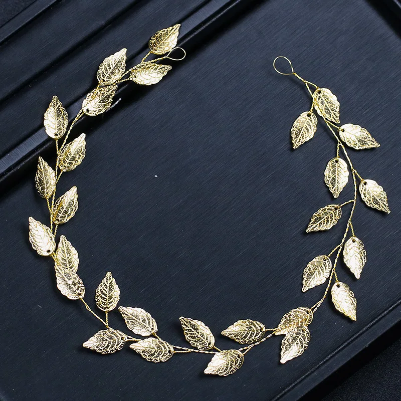 

Le Liin Bridal Headband Bride Hair Jewelry Gold Silver Leaf Hair Band Wedding Hair Accessories Bridesmaid Headwear Halo