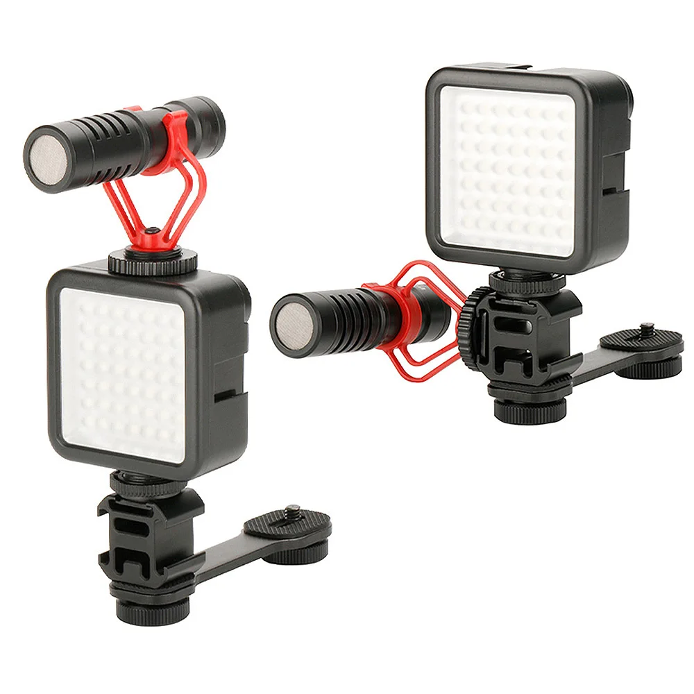 Video Light Photography Fill LED Light 3 Cold Shoe Mount for DJI Osmo Pocket Nikon Sony A6400 DSLR Gimbals Photography lights