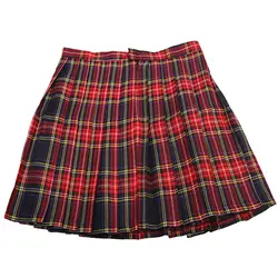 2018 элегантный дизайн японская школьная для девочек клетчатая юбка в складку Высокая Талия Короткие юбки из тартана Saias