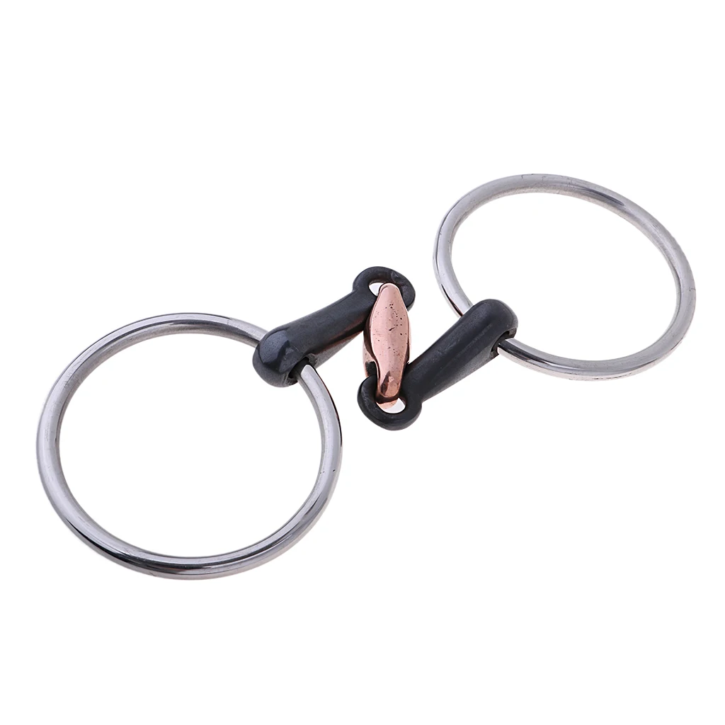 O Ring Snaffle Bit Equestrian Stainless Steel Horse Bit With Copper Link
