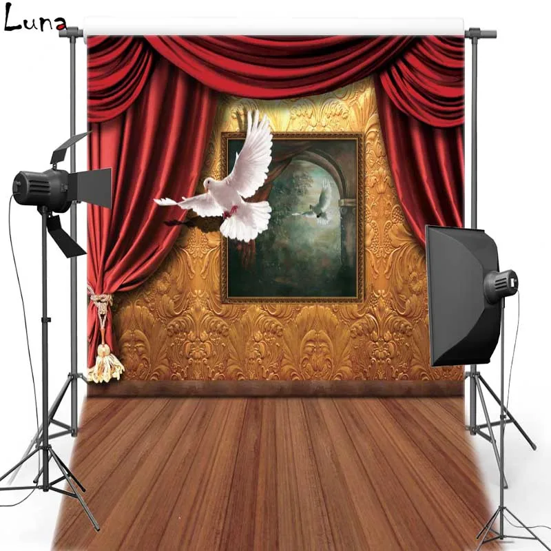 

Curtain Vinyl Photography Background Backdrop For Wedding Wood Floor Oxford Backdrop For Children Photo Studio Props 1712