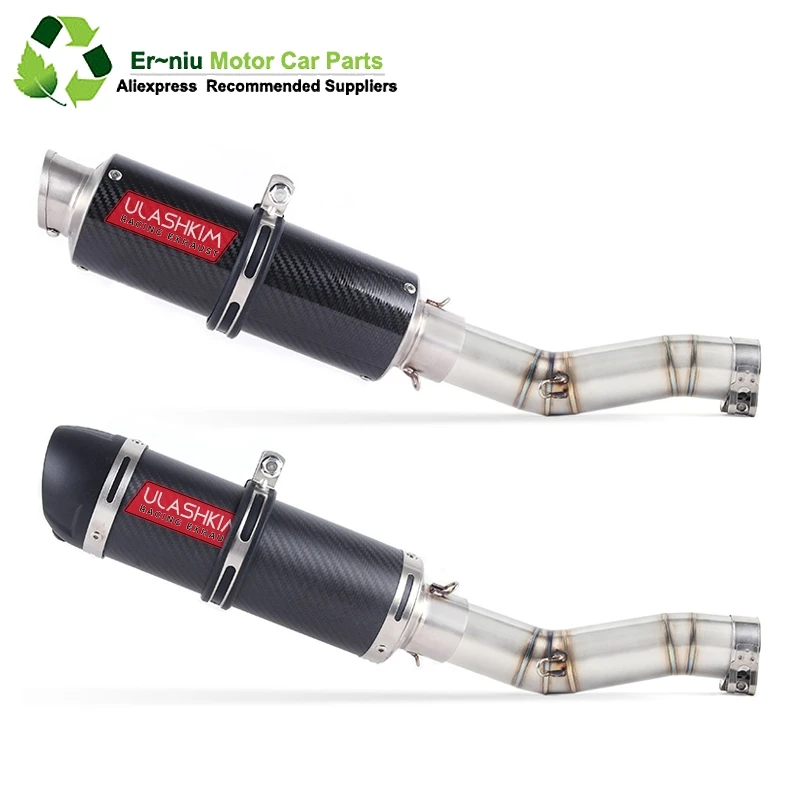 

K7 GSXR 600 750 GSXR700 GSXR750 Motorcycle Exhaust Muffler Middle Link Pipe Full System Slip On For Suzuki GSX R600 R700 R750 K7