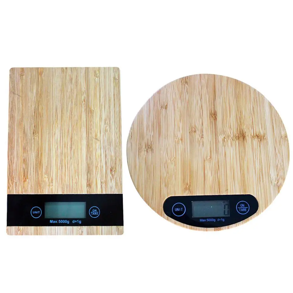 

Bamboo Wood Grain Scale Precision Electronic Scale Baking Scale 5kg Electronic Kitchen Scale for Kitchen Tool