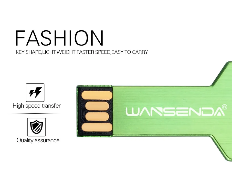 Wansenda многоцветная металлическая usb-флешка 16 ГБ 32 ГБ 64 Гб флешки 4 ГБ 8 ГБ USB 2,0 Флешка карта памяти