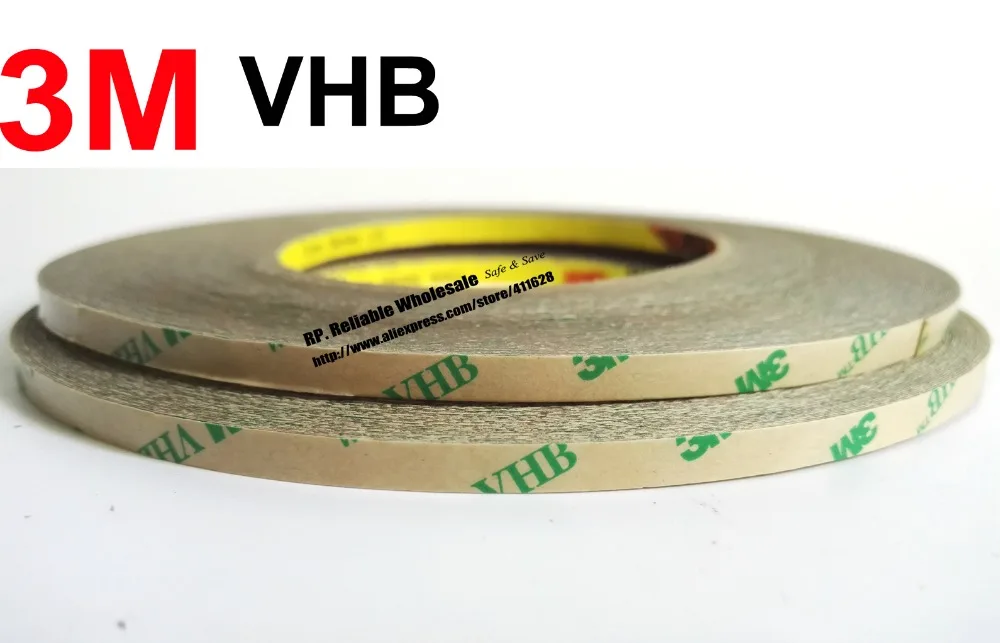 Cinta de transferencia de pegamento doble Super VHB 3M para Metal y vidrio,  resistente a altas temperaturas, en lugar de remaches, 1 pieza, 0,25mm de  espesor (8mm * 33M)|tape foam|tape kneetape measure