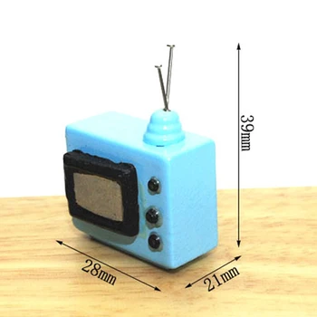 

1/12 Resin TV Model Toys Dollhouse Miniature Accessories Television Simulation Furniture for Doll House Decoration