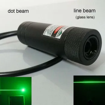 

True 200mw 532nm green Laser module with Focusing / burning laser dot+line beam