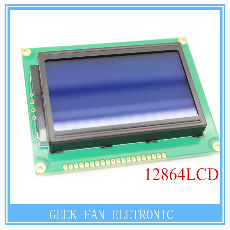 12864LCD 128x64 Dots Graphic Blue Color Backlight LCD Display Module Controller For Arduino Raspberry Pi A309