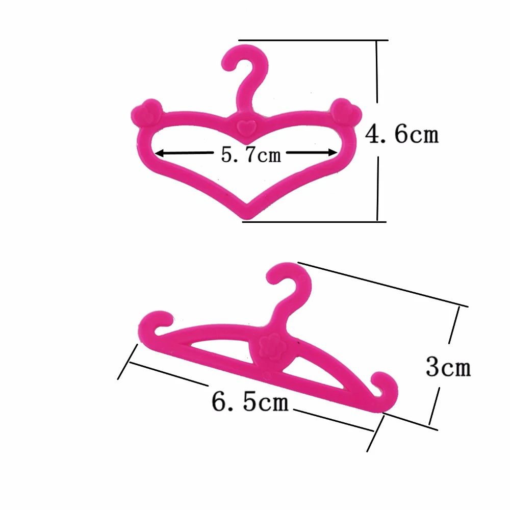 10 шт./партия, Милая Мини-пластиковая вешалка, смешанные пластиковые крючки, Одежда для кукол Барби, аксессуары, платье, ролевые игры, дом для девочек