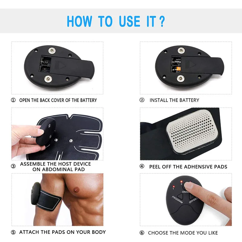 Muscle Stimulator EMS Massager Abdominal Muscle Trainer Electrostimulation Hip Trainer Abdomen Arm Exercise Machine Gym Equiment Muscle Stimulator EMS Massager Abdominal Muscle Trainer Electrostimulation Hip Trainer Abdomen Arm Exercise Machine Gym Equiment