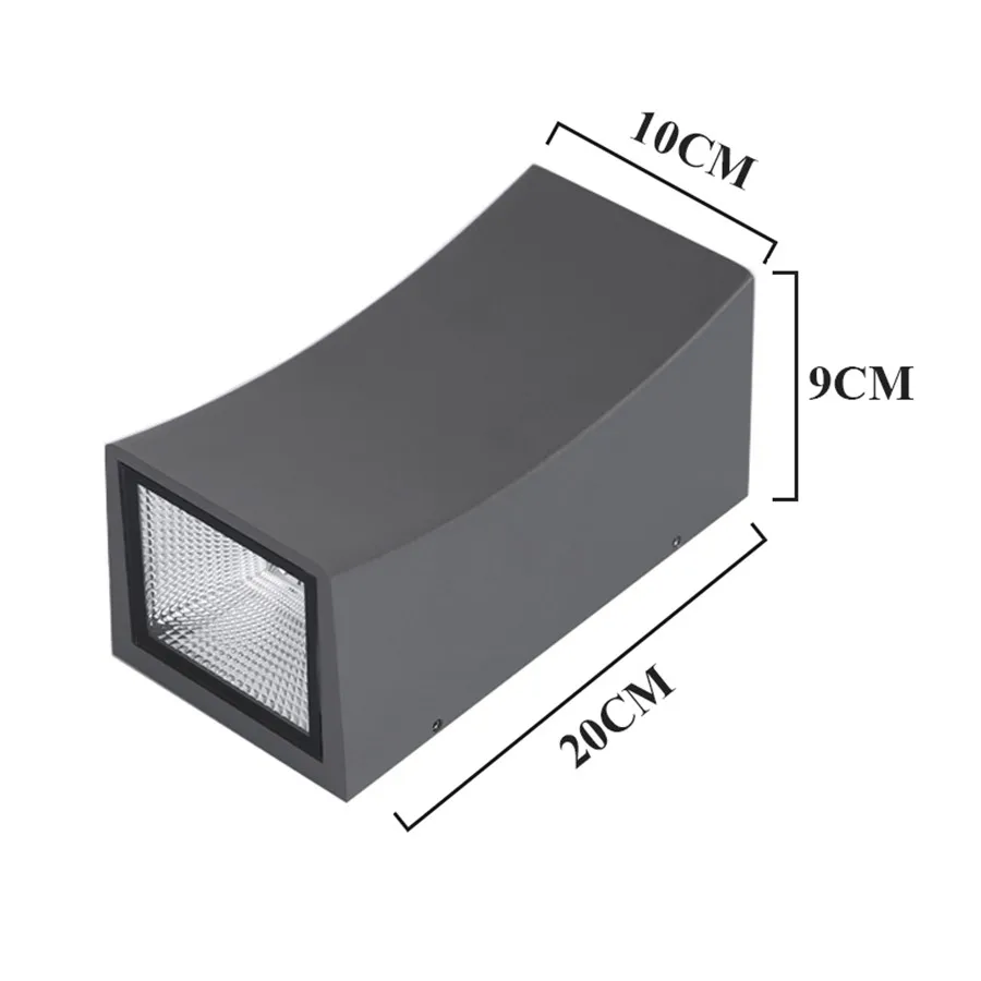 Thrisdar вверх вниз двухголовый 10 Вт COB светодиодный настенный светильник IP65 Водонепроницаемый Настенный бра лампа коридор сад отель путь крыльцо Светильник