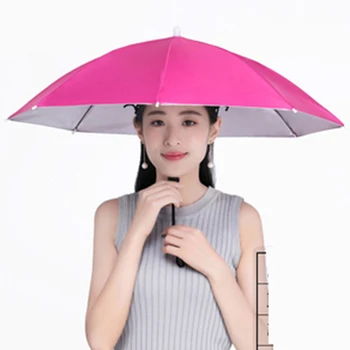 

Fishing Folding Umbrella UV Hat Outdoor Head Portable mini folding umbrella hands free Sonnenschirm Umbrellas Women Rain 40YS127