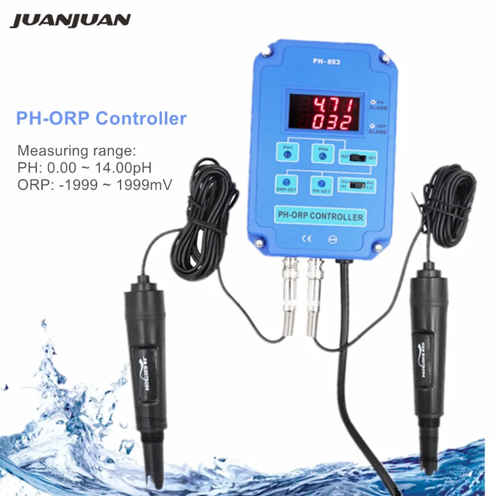 

Digital 2 in 1 PH ORP Redox Controller Monitor Water Quality Monitor Tester BNC Type Probe Replaceable Electrode 40%off