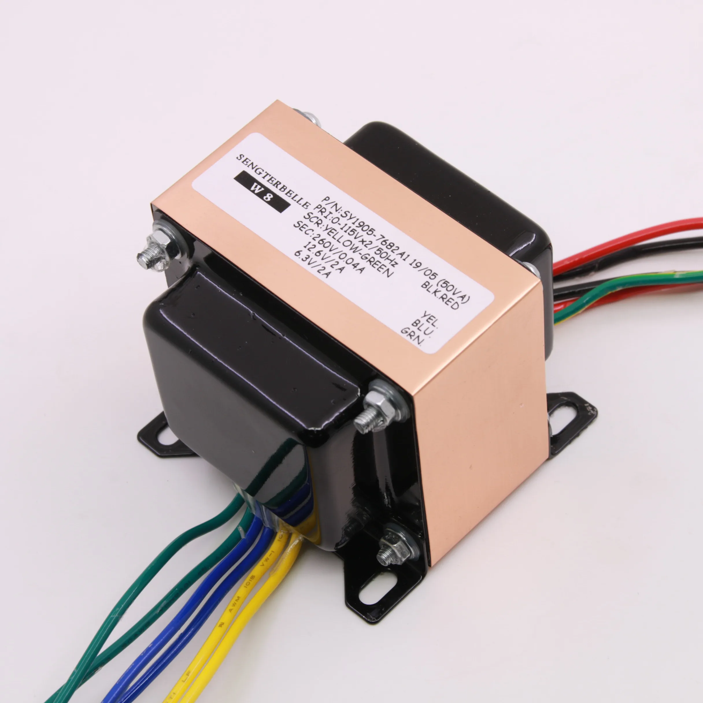 50VA(50 Вт) 0-260 в 0-12,6 в 0-6,3 В EI тип аудио силовой трансформатор для лампового усилителя