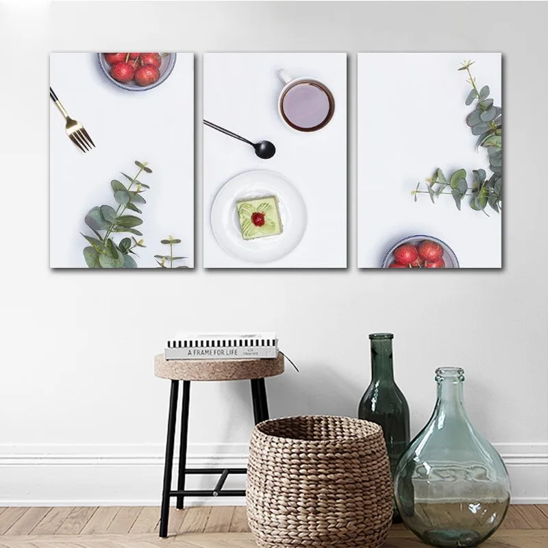 No Frame Canvas Posters And Prints Nordic Modern Fresh Kitchen Dining Room Home Decoration Painting Modular Wall Art Picture Painting Calligraphy Aliexpress