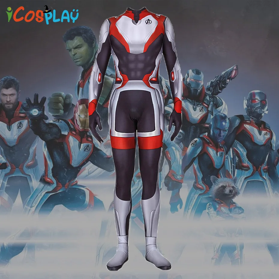 

Adult Avengers 4 cos Final Battle Quantum Battle Cosplay Costume 3D Print Siamese Tights Party Holiday Halloween Role Playing
