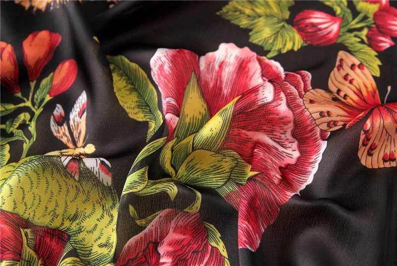 Мягкий шарф из натурального шелка, женский роскошный брендовый шарф с принтом бабочки на шаль с цветочным принтом, Женская длинная бандана Bufanda Foulard, Новинка