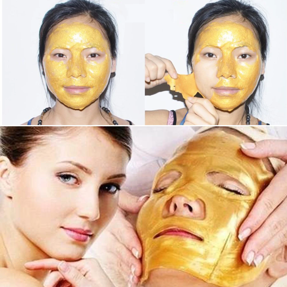 

New 24K Gold Collagen Active Face Mask Powder Skin Whitening Moisturizing Anti Wrinkle Face Mask Treatment Skin Care Facial Mask