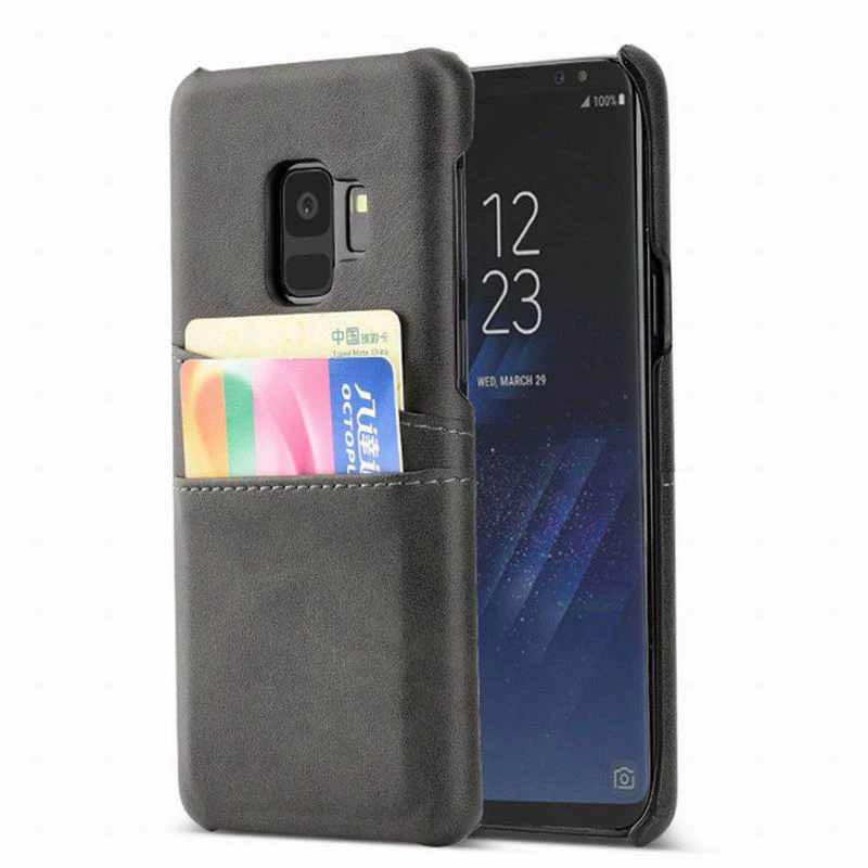 Из искусственной кожи со слотами для карт чехол samsung S10 S9 S8 Plus жёсткий ПК Футляр