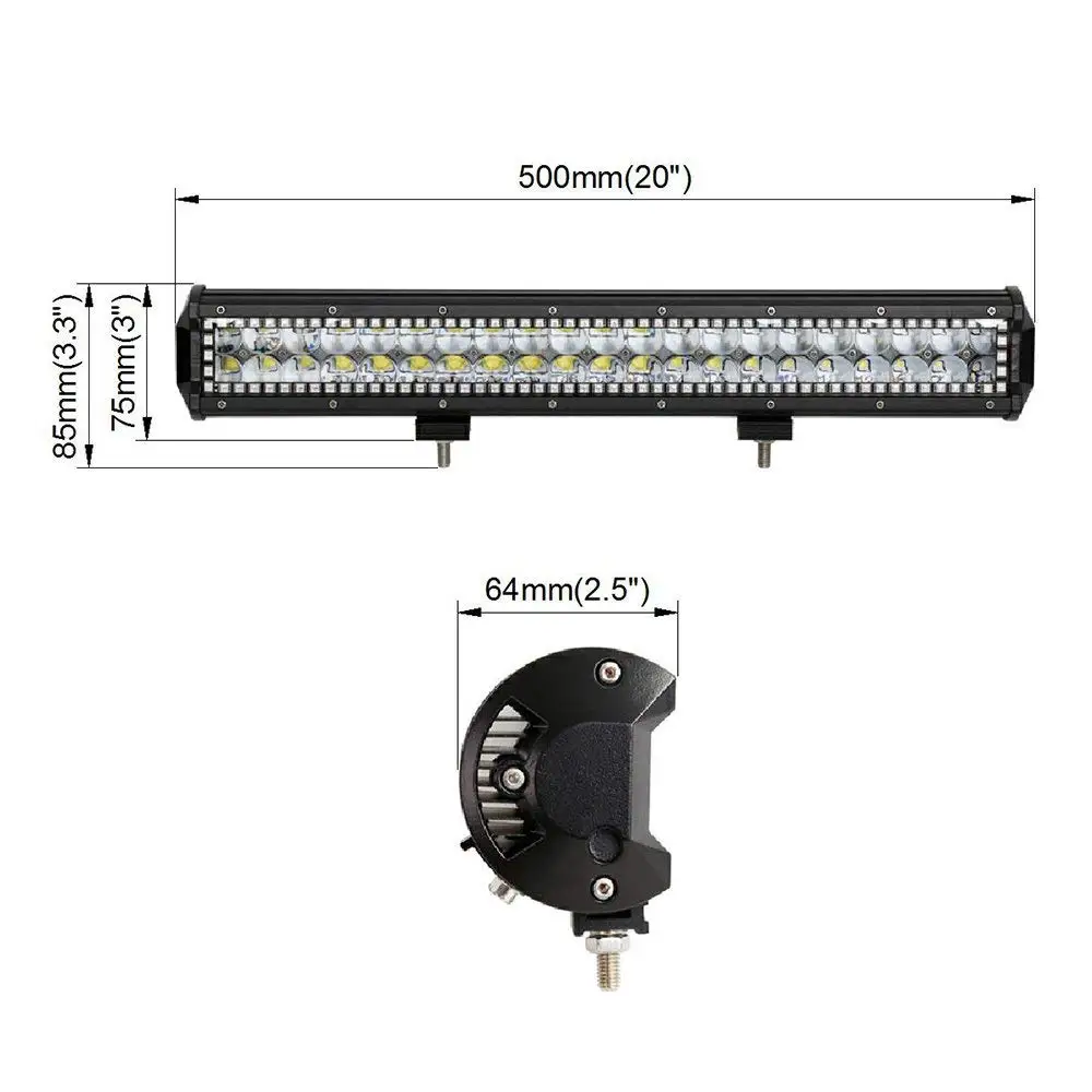 20 &quotдюймовый 4D 126 Вт светодиодный рабочий светильник бар W/RGB HALO меняющий цвет