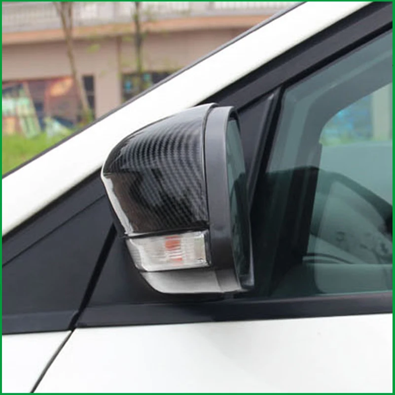 Для Ford Focus MK3 2012- ABS углеродного Краски ABS черный внешняя сторона двери зеркало заднего вида крышка Накладка авто-Стайлинг Авто Запчасти
