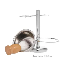 2 в 1 держатель для бритья из нержавеющей стали и чаша для крема для бритья щетка для бритья Мужская чашка для бритья набор мужской инструмент для бритья набор