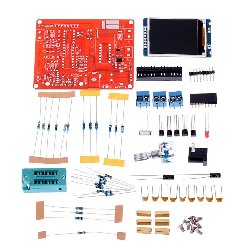 DIY наборы Цифровой транзистор тест er диод емкость ESR частотомер генератор сигналов ИК Тест - Цвет: DIY parts