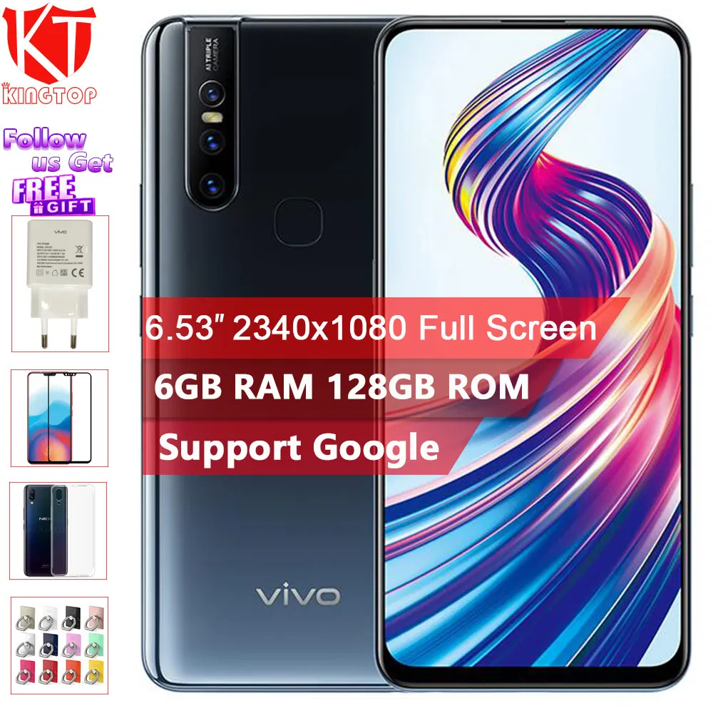 Оригинальный vivo S1 мобильный телефон 6,53 "6 GB 128 GB Helio P70 Octa Core 3940 mAh Фронтальная камера 24.8MP 3 сзади Камера s селфи смартфон