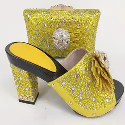 2018 прекрасные туфли и соответствующая Сумочка-клатч; сумка высокого качества; комплект из туфель и подходящей сумочки в итальянском стиле