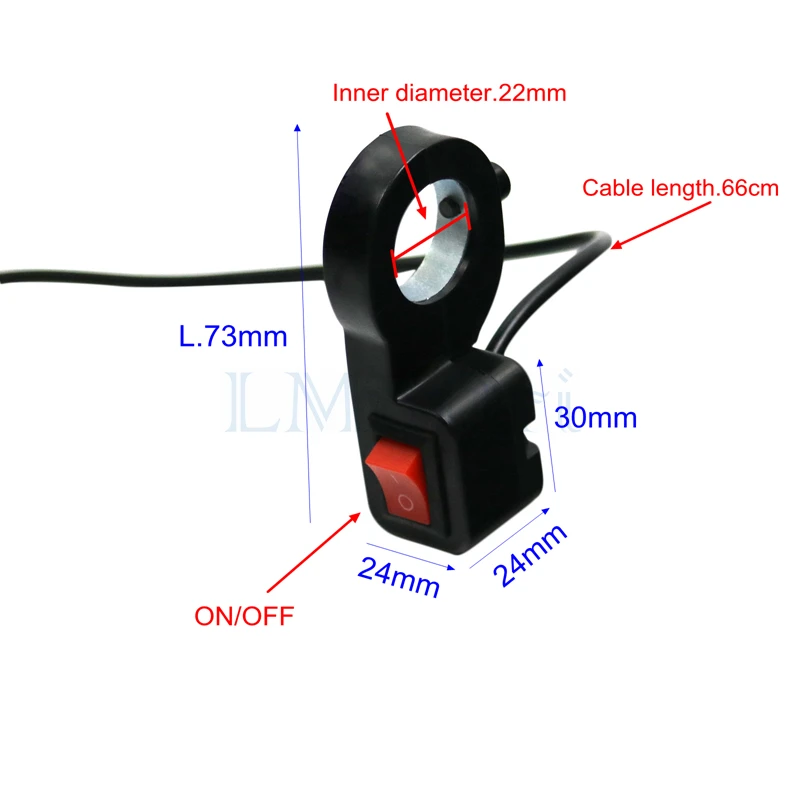 LMoDri 22 мм 7/" мотоциклетные переключатели на руль, головной светильник, противотуманный тормозной светильник, переключатель с двумя пулевыми разъемами для Honda для Yamaha