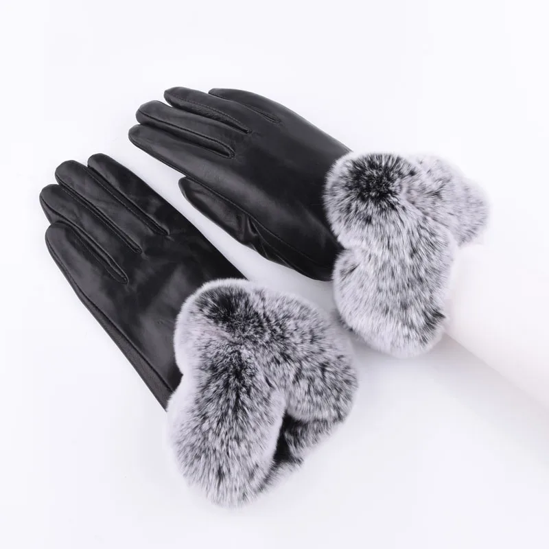 Buy Thick Warm Women's Sheepskin Gloves Natural Real