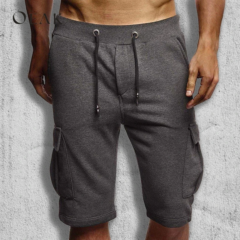 OEAK 3XL хлопок Мужские Шорты повседневные шорты на шнурке прямые Masculino Praia