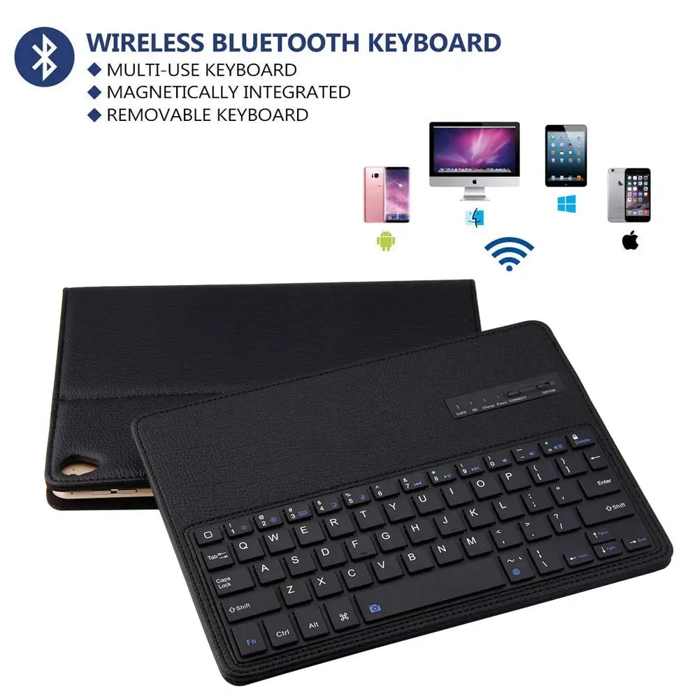 Bluetooth клавиатура чехол для iPad 2018 9 7 кожаный Стенд съемный магнитный смарт 6th Air 2 Pro
