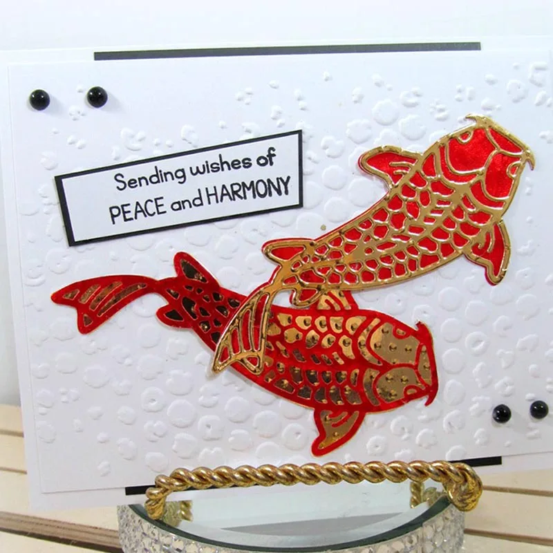 

Carp Fish Metal Cutting Dies Stencils For DIY Scrapbooking Decorative Embossing Suit Paper Cards Die Cutting Template 2019