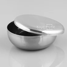 Мужская влажное бритье нержавеющая сталь чашка для бритья для мужчин один слой с крышкой бритье набор инструментов подарок