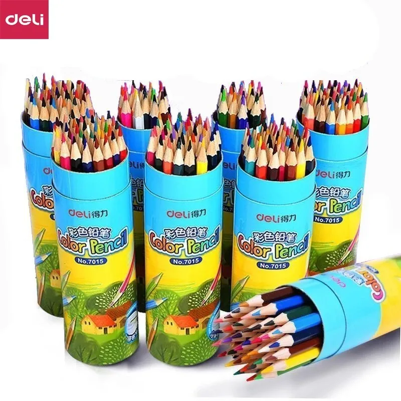 

Deli Color Pencil Set Wooden Painting Colorful Pencils For Student Artist Drawing Paint Supplies 12/18/24/36 Water Color Pencils