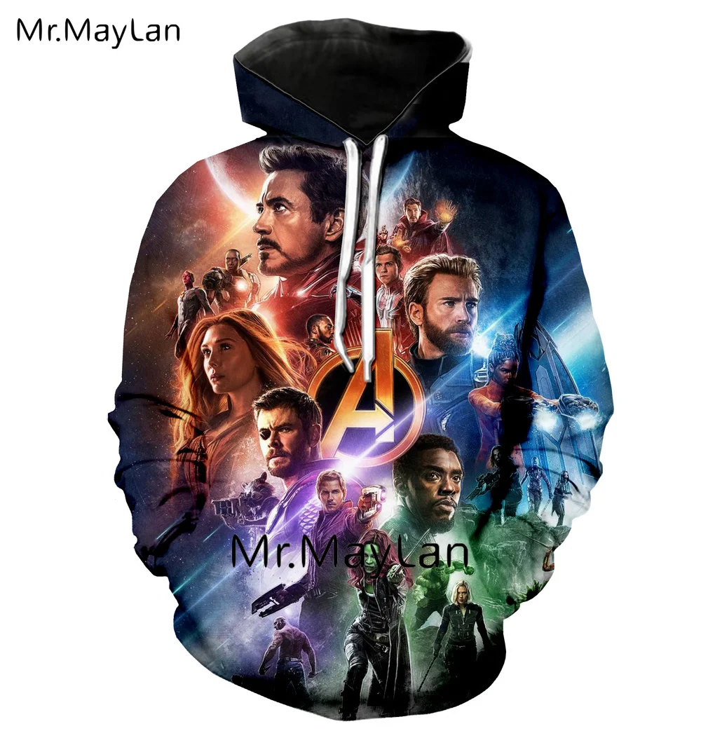 3D Print Marvel Avengers Endgame 4 Jacket Men/women Sweatshirt Casacos Man Punk Hoodie Clothes Sudadera Vingadores Chaqueta 5XL