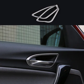 

2pcs Steel Inner Door Handle Bowl Cover Trim For BMW 2 Series F22 F23 14-17