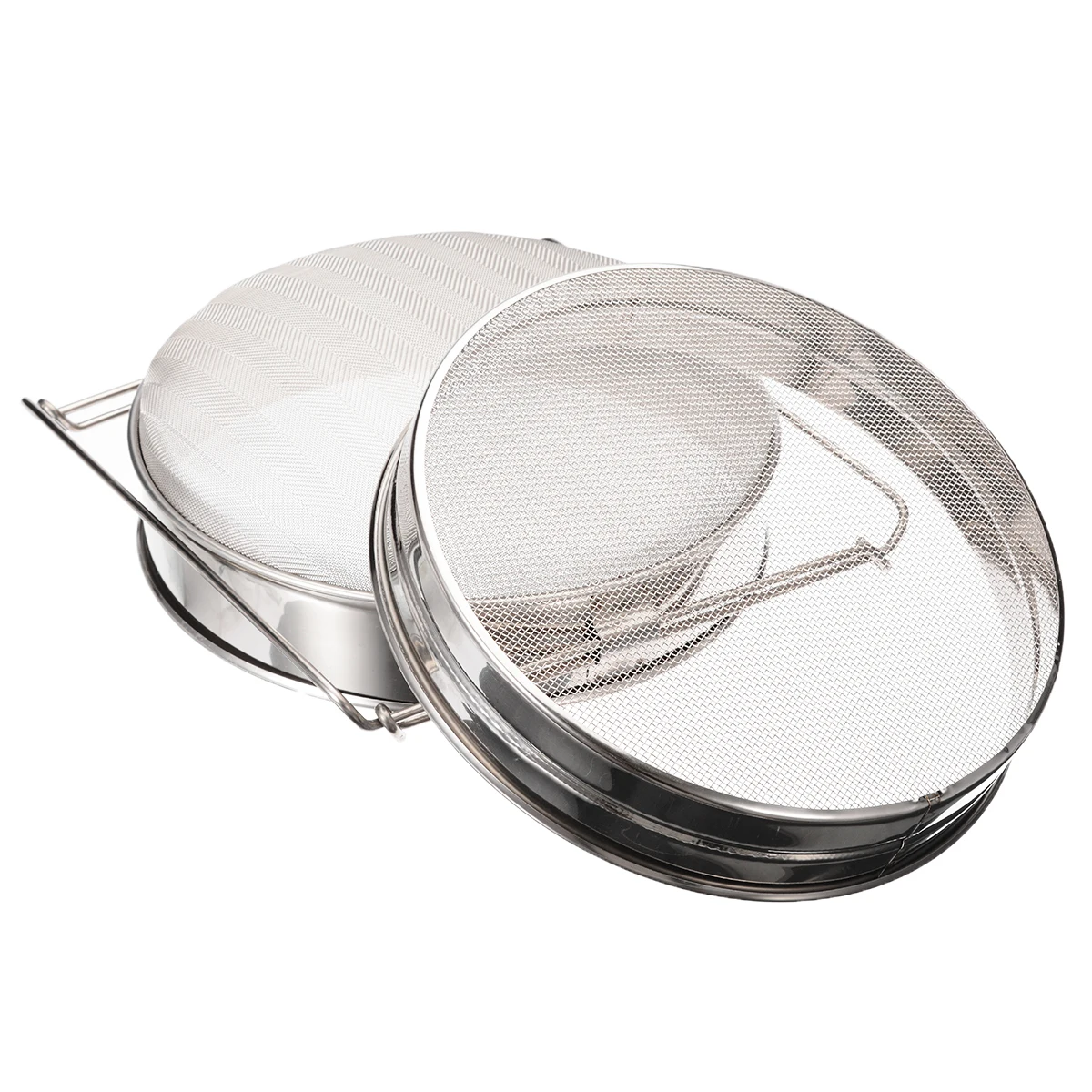 Mayitr Stainless Steel Beekeeping Double Layer Honey Filter Settling Tank  Colanders Strainers For Kitchen Tools